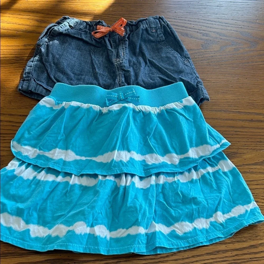 Gymboree Denim and Blue Skirt Duo
